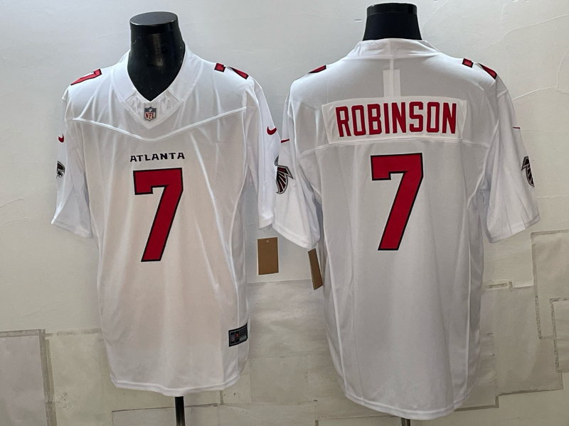 Men 2026 Atlanta Falcons #7 Robinson white Nike Limited NFL Jersey 10110